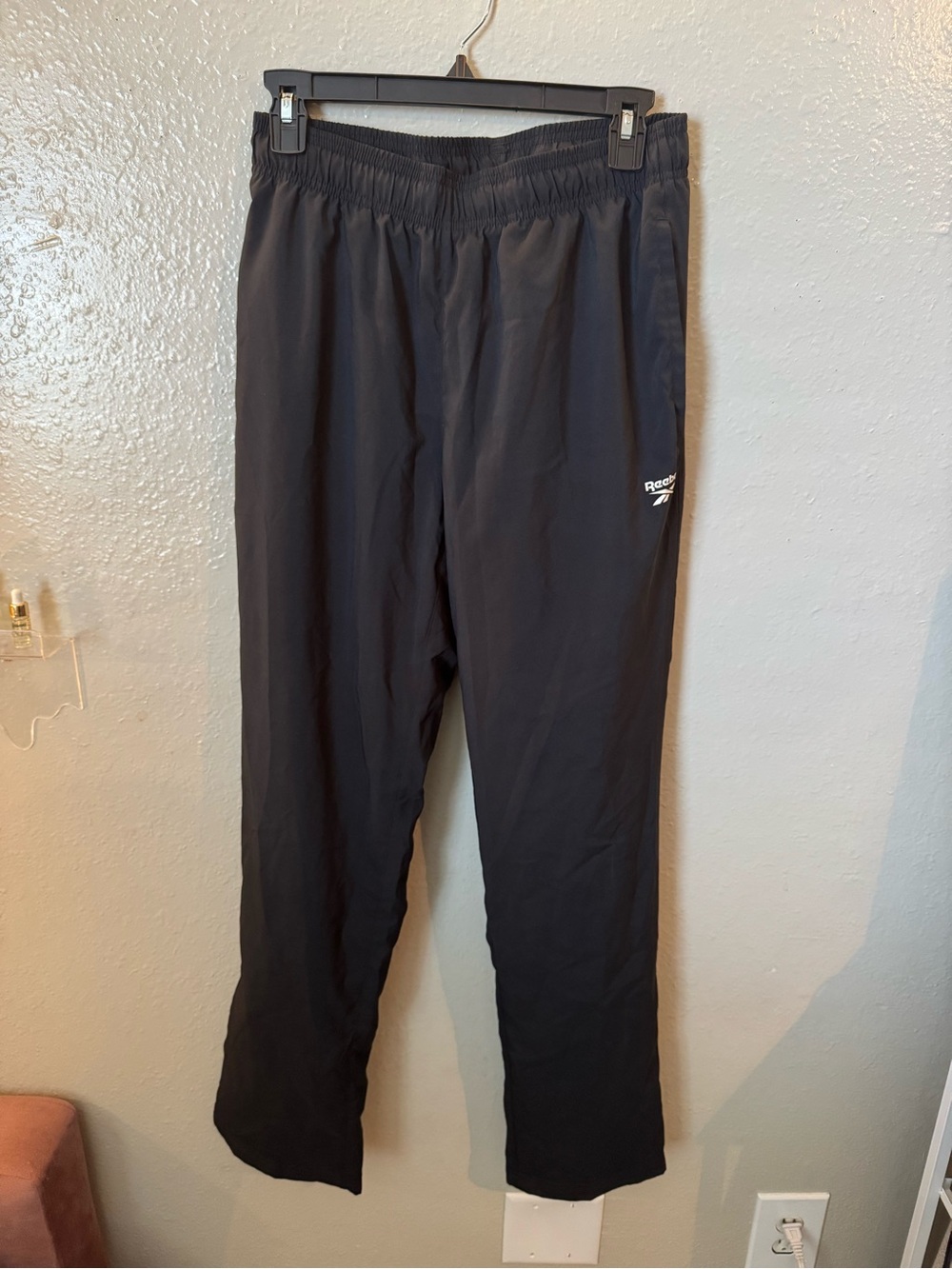 Reebok Men's Black Jogger Track Pants with Elastic Waist
